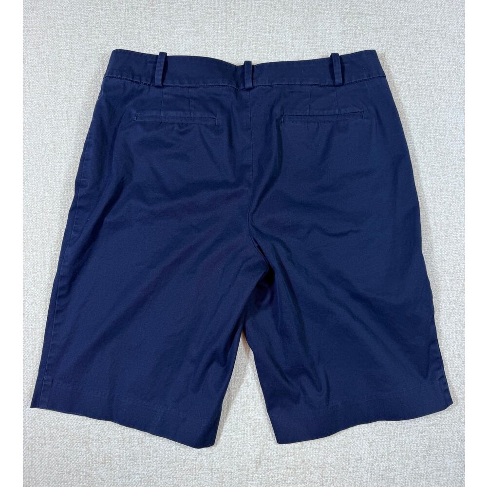 Talbots Womens 8 Blue Chino Walking Shorts Classic Casual Summer Stretch Comfort - Picture 2 of 8